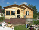 China Steel Structure Modern Wooden Log Houses , High Insulation Prefabricated Bungalow Homes factory